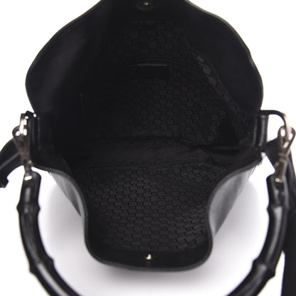 Gucci Calfskin Bamboo Top Handle Bag Black 5 of 12