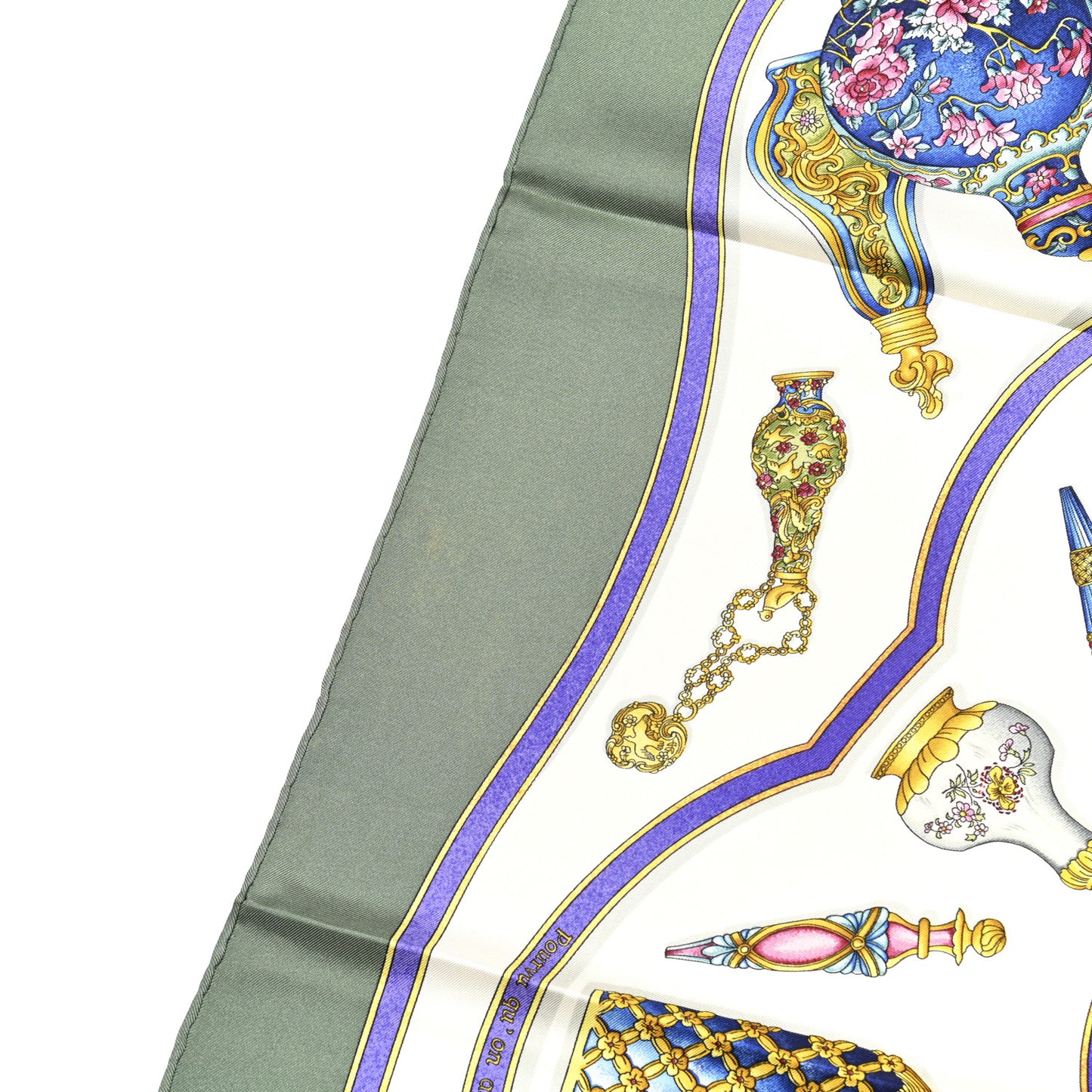 Silk Qu Importe Le Flacon Scarf 90 Green