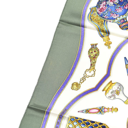Hermes Silk Qu Importe Le Flacon Scarf 90 Green 7 of 9