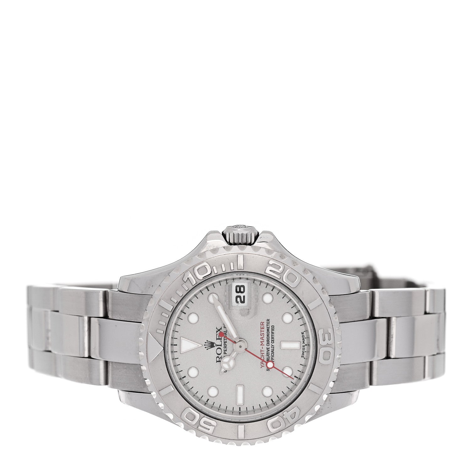 Rolex Stainless Steel Platinum 29mm Yacht-Master Watch Silver 169622 2 of 5