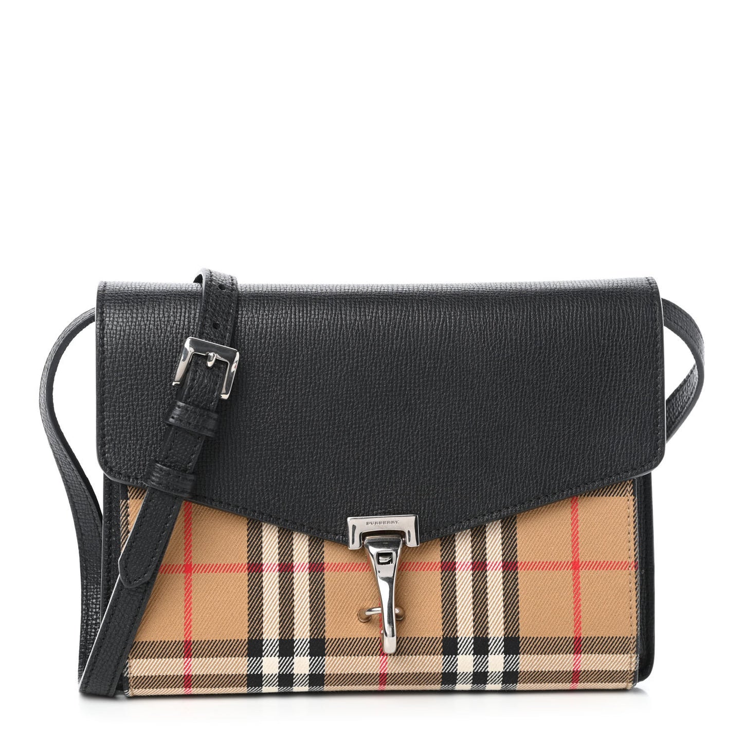 Derby Calfskin Vintage Check Small Macken Crossbody Bag Black