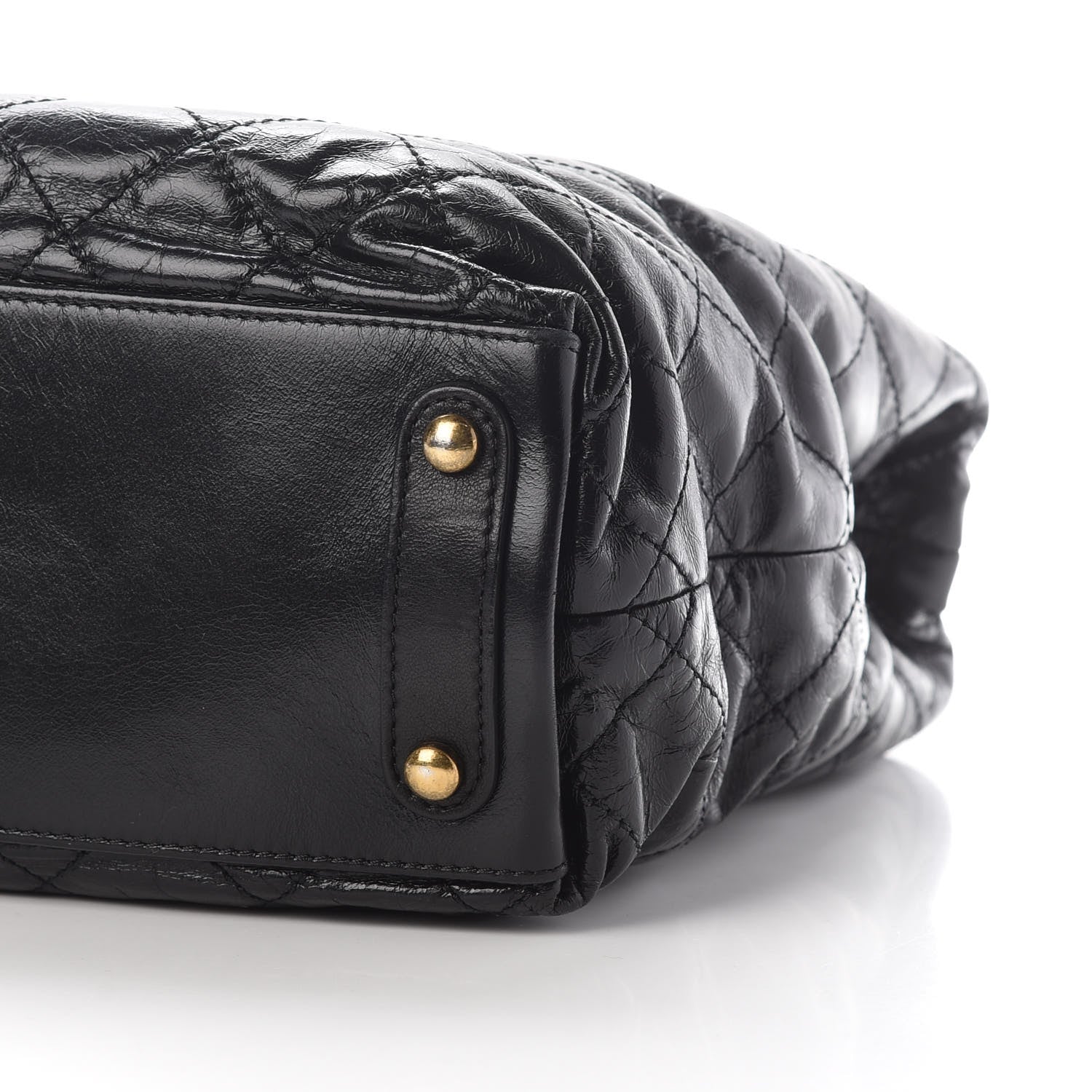 Chanel Glazed Calfskin Stingray Large Bindi CC Tote Black 8 of 11