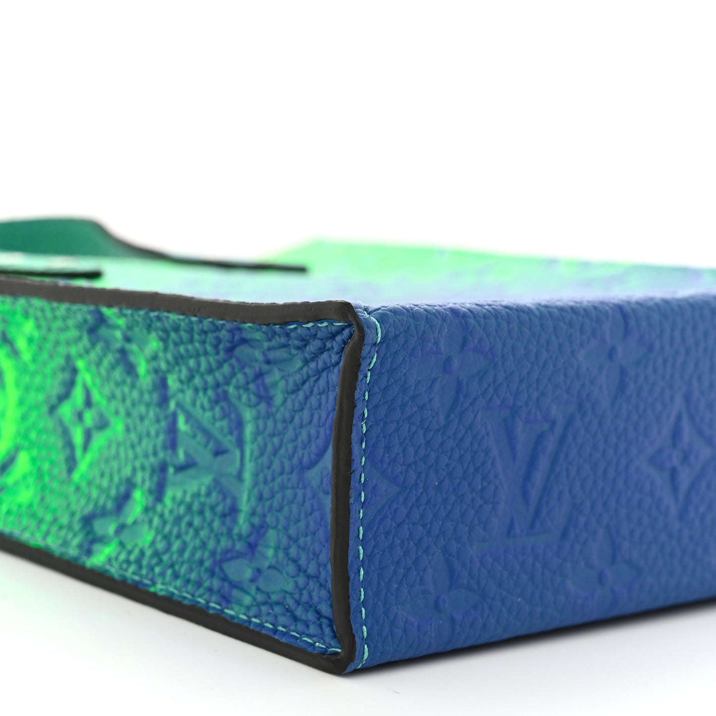 Taurillon Illusion Sac Plat XS Bleu Vert