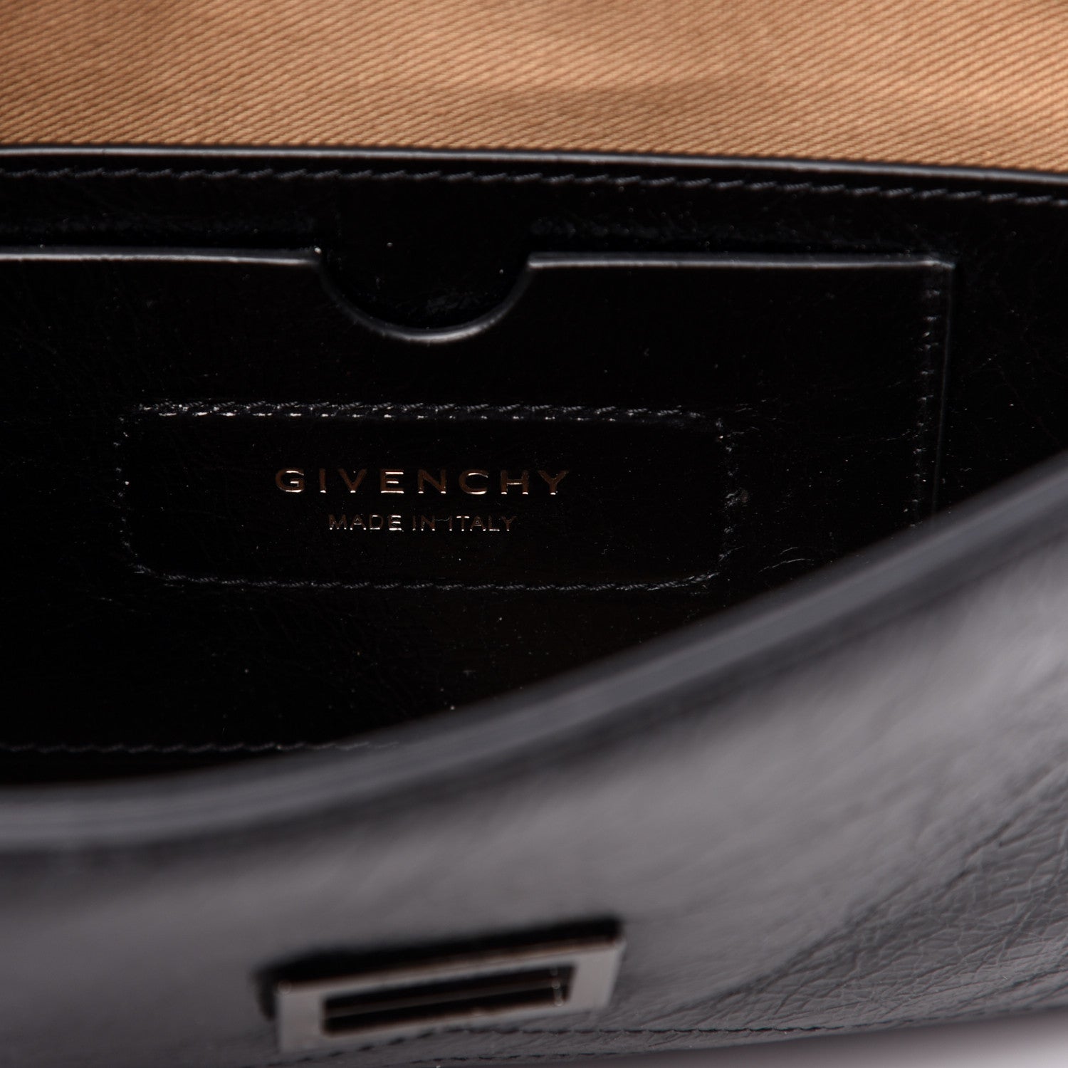 Givenchy Creased Patent Calfskin Small ID Flap Black 7 of 11