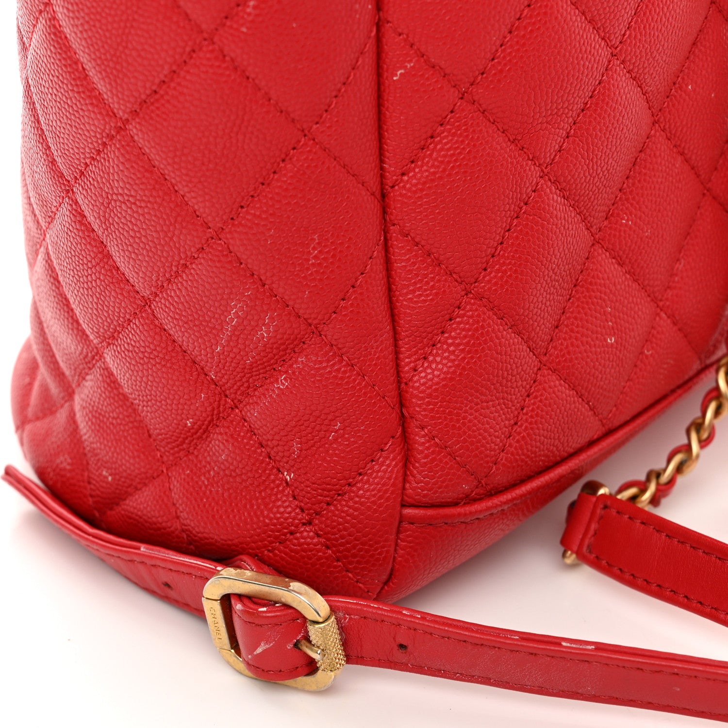 Chanel Caviar Quilted Filigree Backpack Red 14 of 19