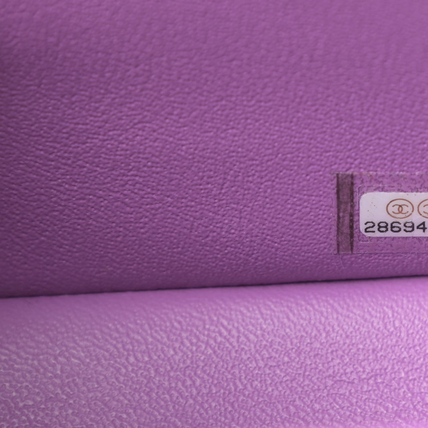 Lambskin Quilted Mini Rectangular Flap Purple