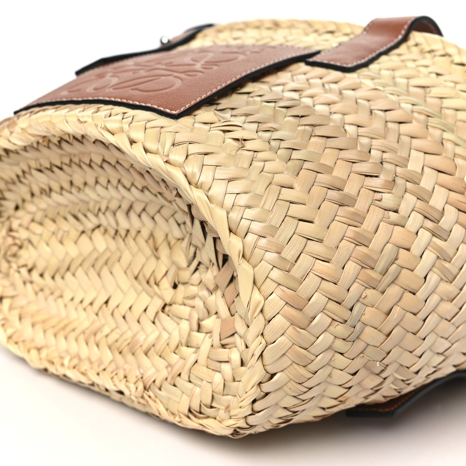 Loewe Raffia Small Basket Tote Bag Natural Tan 9 of 10