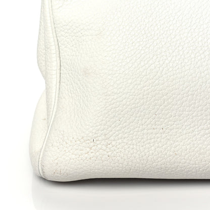 Hermes Taurillon Clemence Lizard Club Birkin 35 Blanc Gris Perle Sanguine 15 of 18