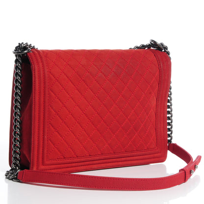 Chanel Matte Caviar Quilted Large Boy Flap Red 3 of 8