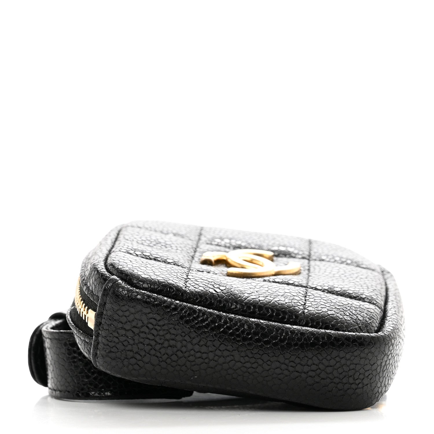 Chanel Caviar Quilted Diamond Arm Coin Purse Black 4 of 7
