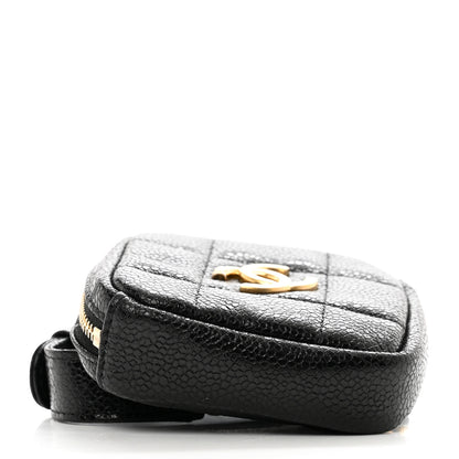 Chanel Caviar Quilted Diamond Arm Coin Purse Black 4 of 7