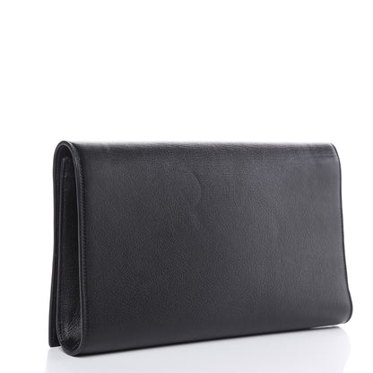 Saint Laurent Calfskin Monogram Large Belle De Jour Clutch Black 3 of 9