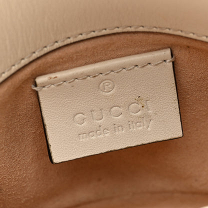Gucci Calfskin Matelasse Super Mini GG Marmont Shoulder Bag White 6 of 10