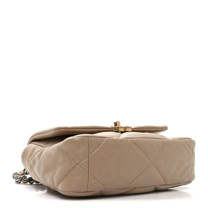 Chanel Lambskin Quilted Medium Chanel 19 Flap Dark Beige 4 of 10