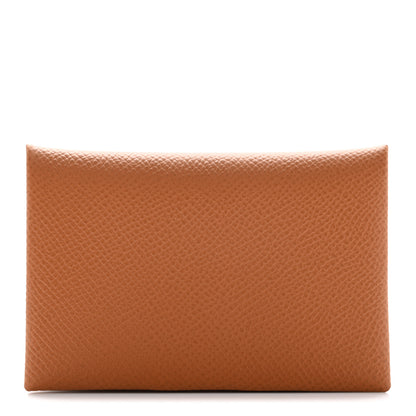 Hermes Epsom Calvi Card Case Gold 1 of 7
