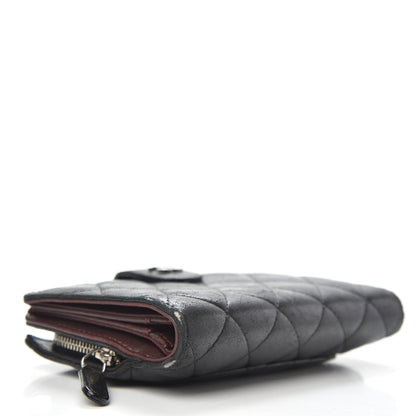 Chanel Lambskin Quilted Zipped Pocket Wallet Black 3 of 15