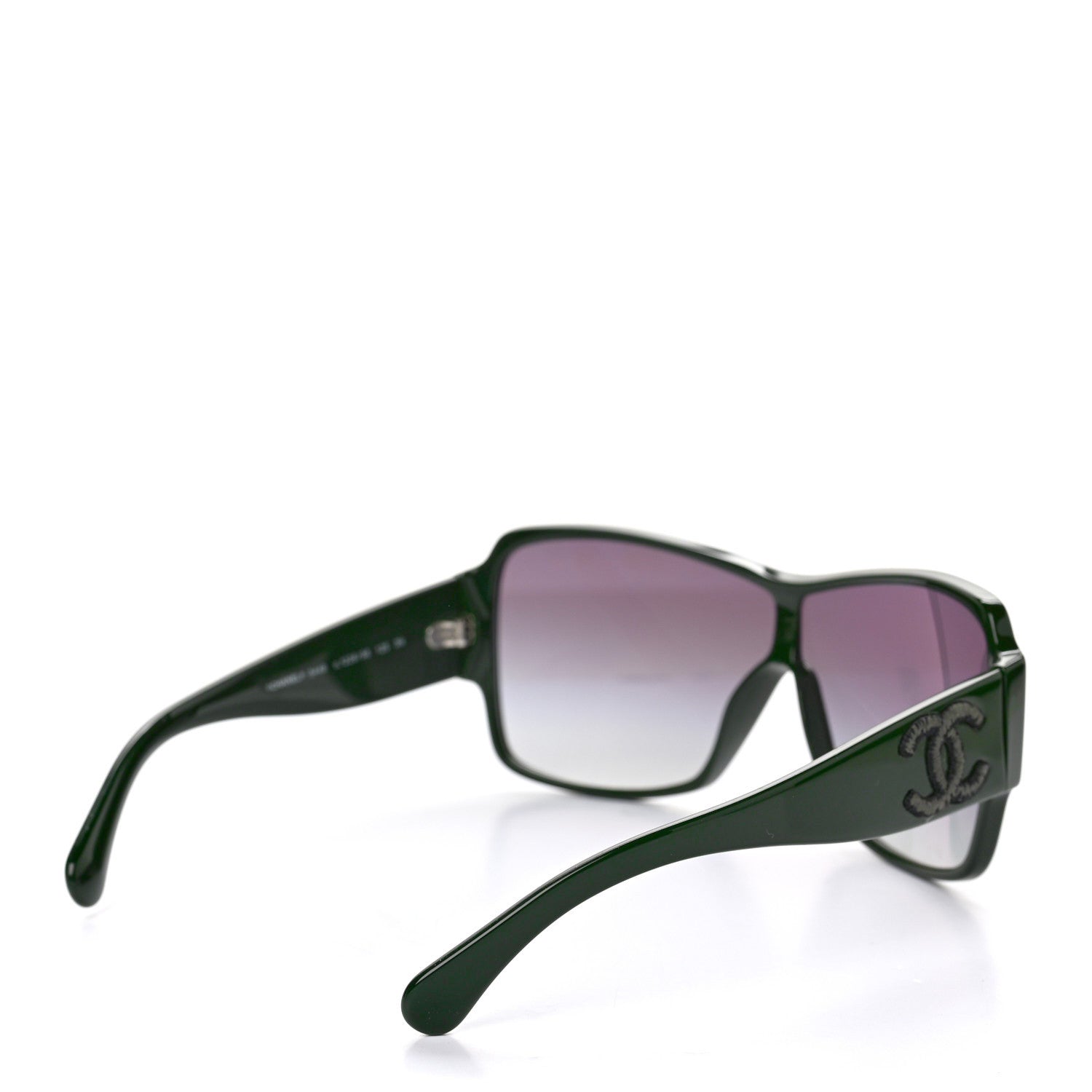 Chanel Acetate Shield Sunglasses 5449 Dark Green 3 of 9