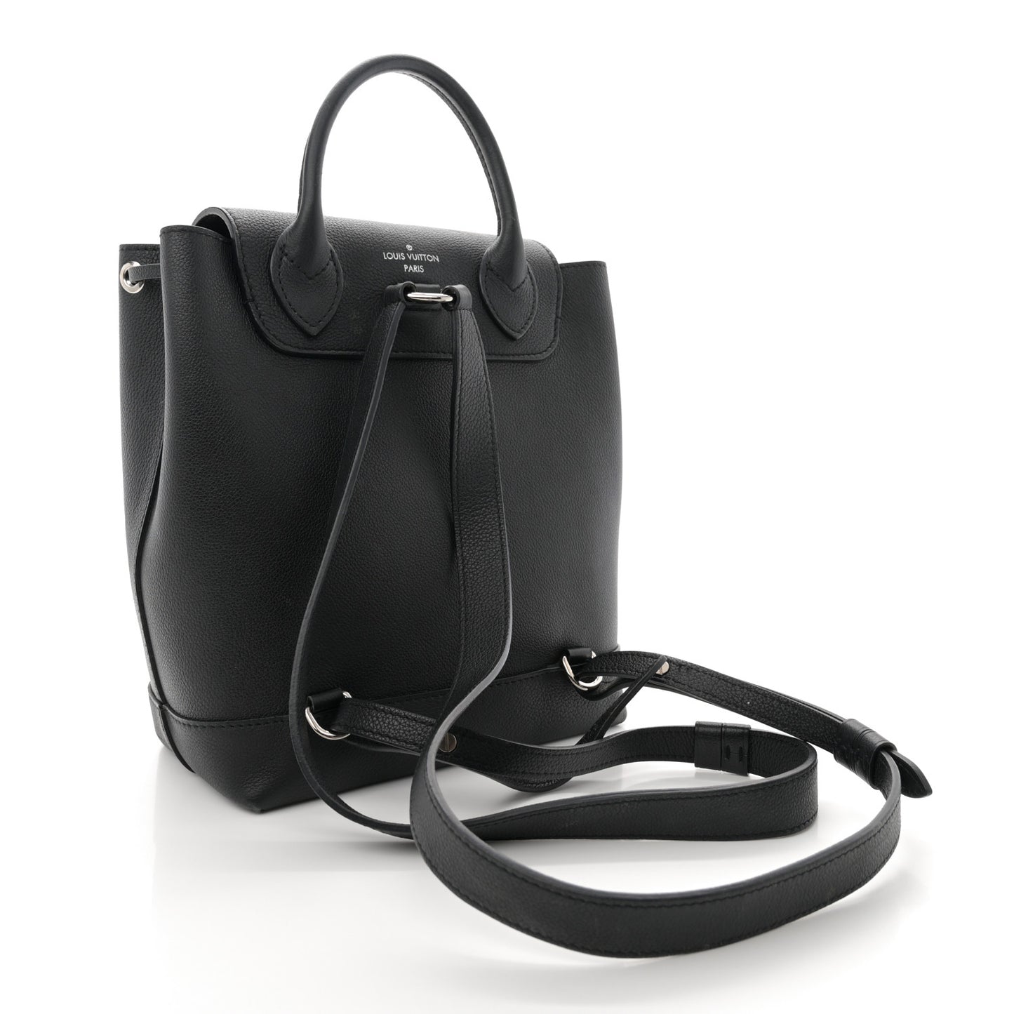 Calfskin Lockme Backpack Black
