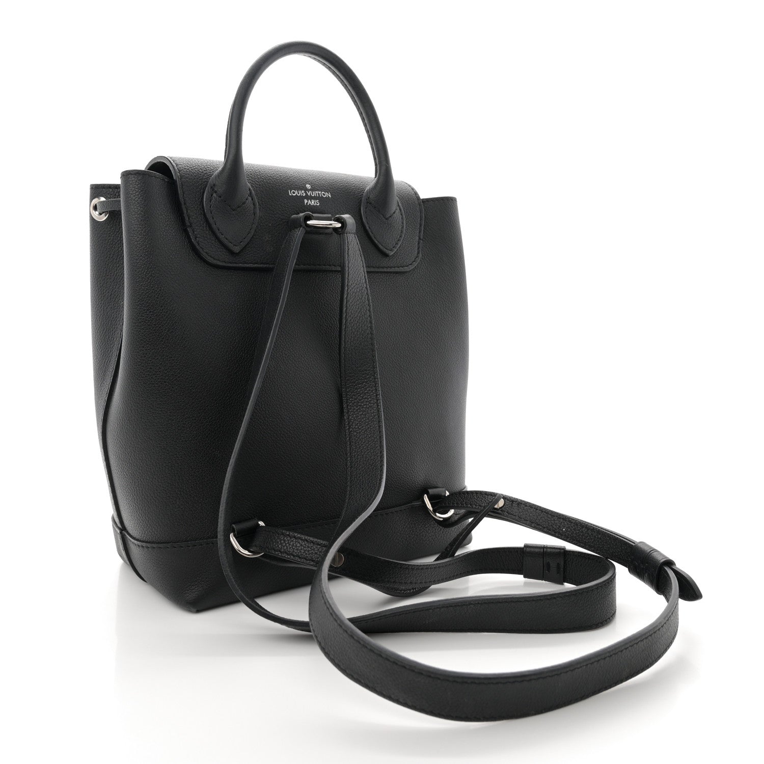 Louis Vuitton Calfskin Lockme Backpack Black 2 of 13