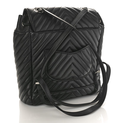 Chanel Calfskin Chevron Quilted Large Urban Spirit Backpack Black 3 of 9