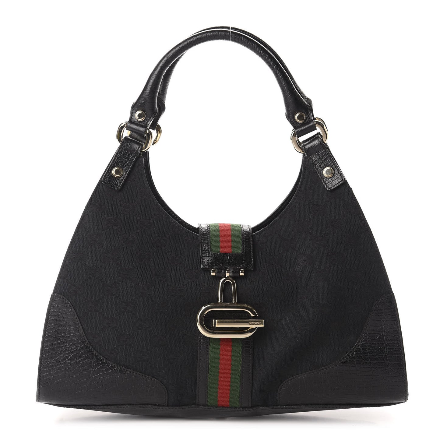 Monogram Web Junco Shoulder Bag Black