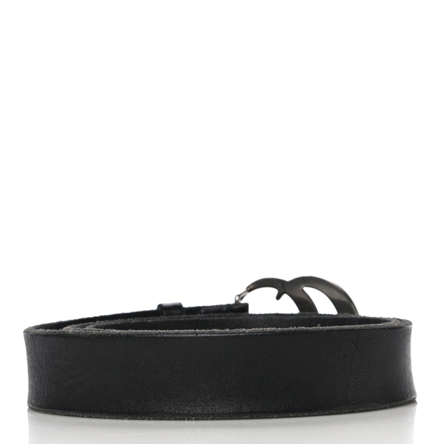Gucci Faded Calfskin Double G 30mm Belt 85 34 Black 2 of 11
