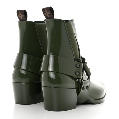 Louis Vuitton Rubber Monogram Rhapsody Ankle Boots 39 Kaki 4 of 8