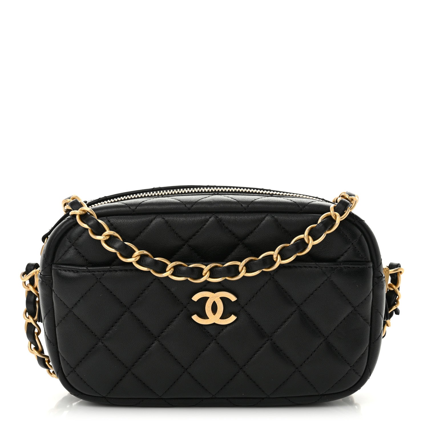 Chanel Lambskin Quilted Camera Bag Black 1 of 12