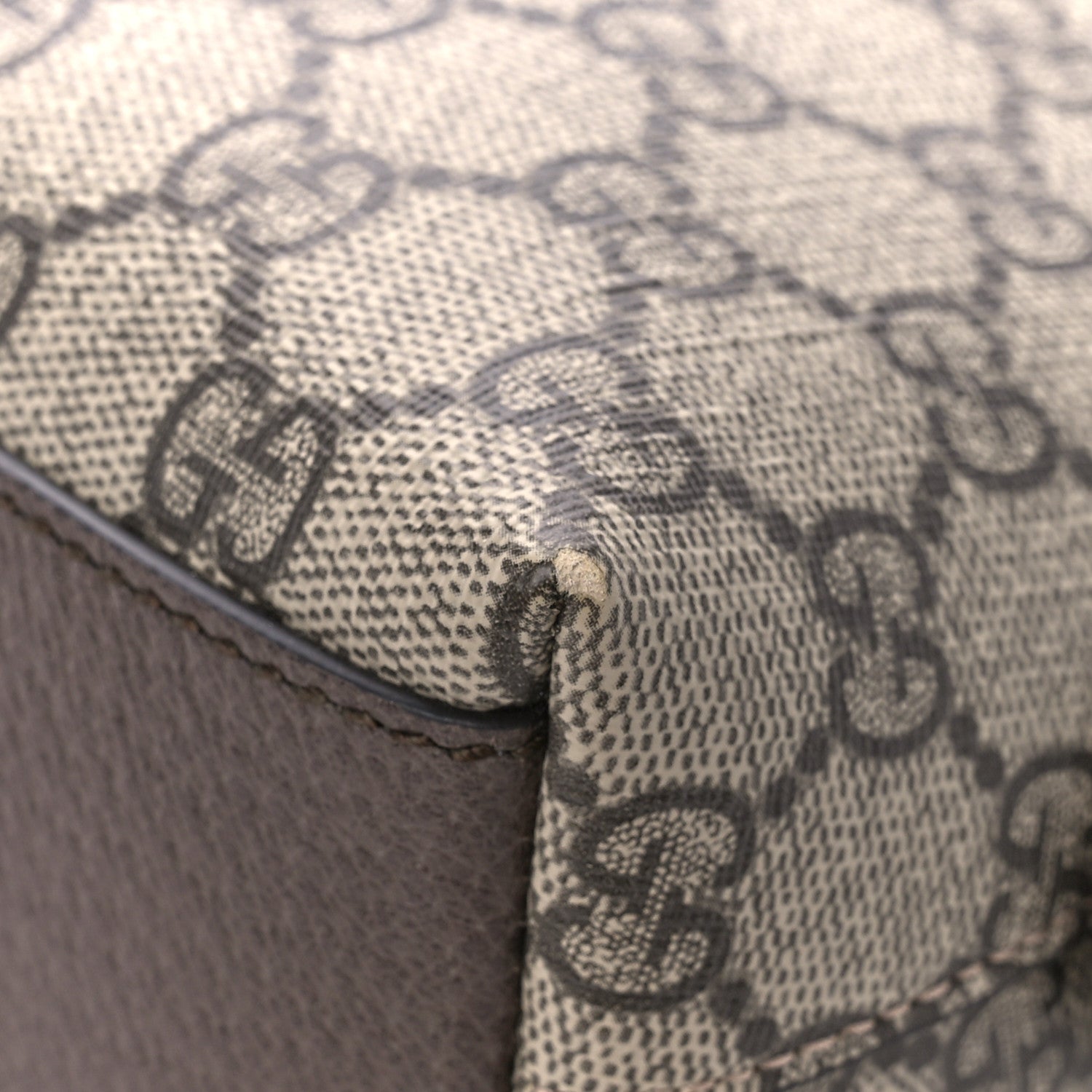 Gucci GG Supreme Monogram Textured Dollar Calfskin Web Small Ophidia Dome Shoulder Bag Beige Ebony New Acero 12 of 12