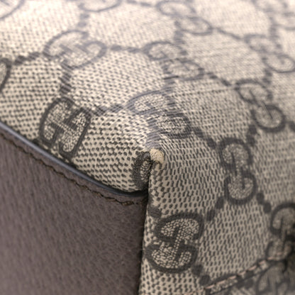 Gucci GG Supreme Monogram Textured Dollar Calfskin Web Small Ophidia Dome Shoulder Bag Beige Ebony New Acero 12 of 12