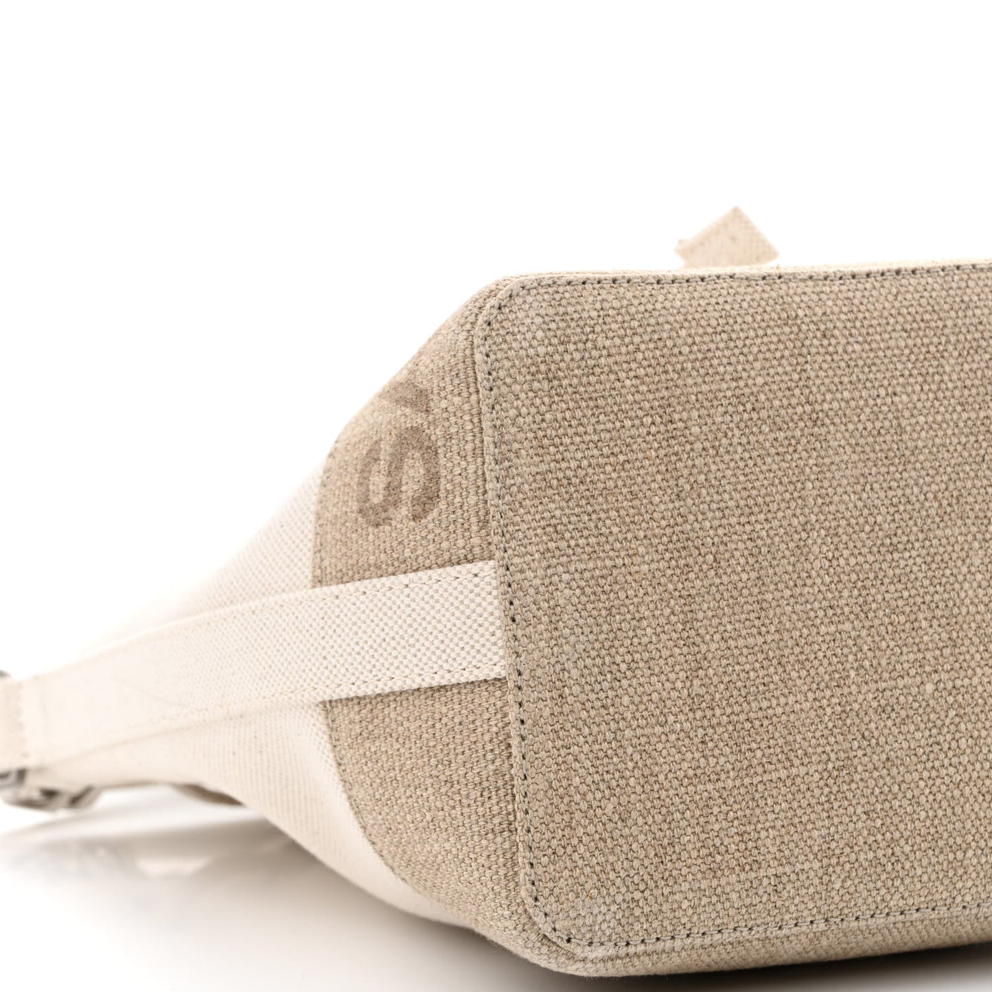 Canvas Mini Chevron Bucket Bag Grigio