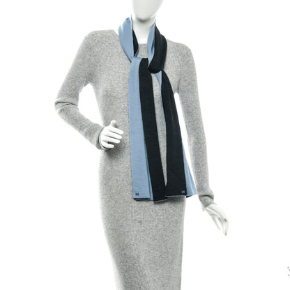 Hermes Cashmere Silk Aller Retour Scarf Glacier Carbone 2 of 6