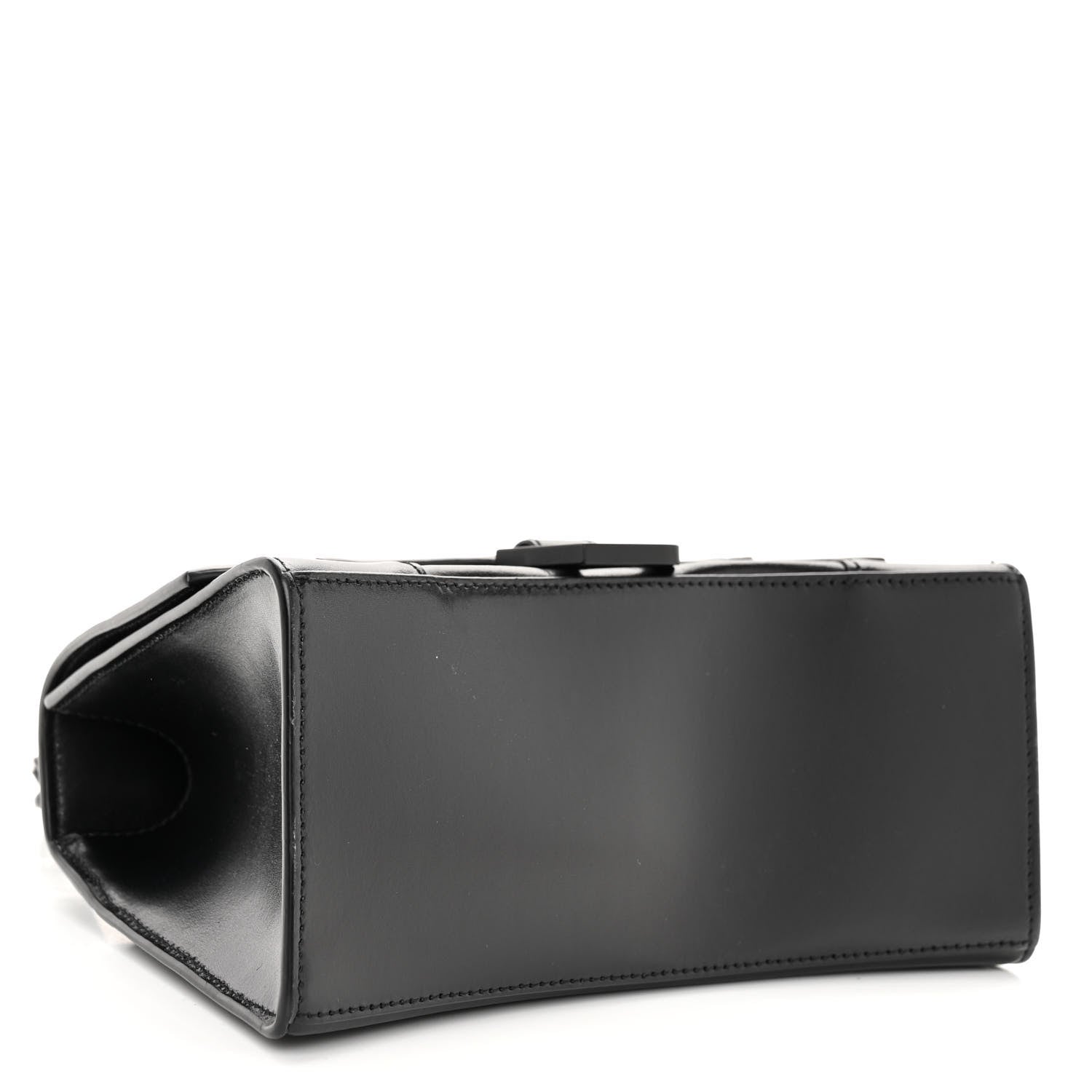 Balenciaga Shiny Box Calfskin Monochrome Small Hourglass Top Handle Bag Black 4 of 9