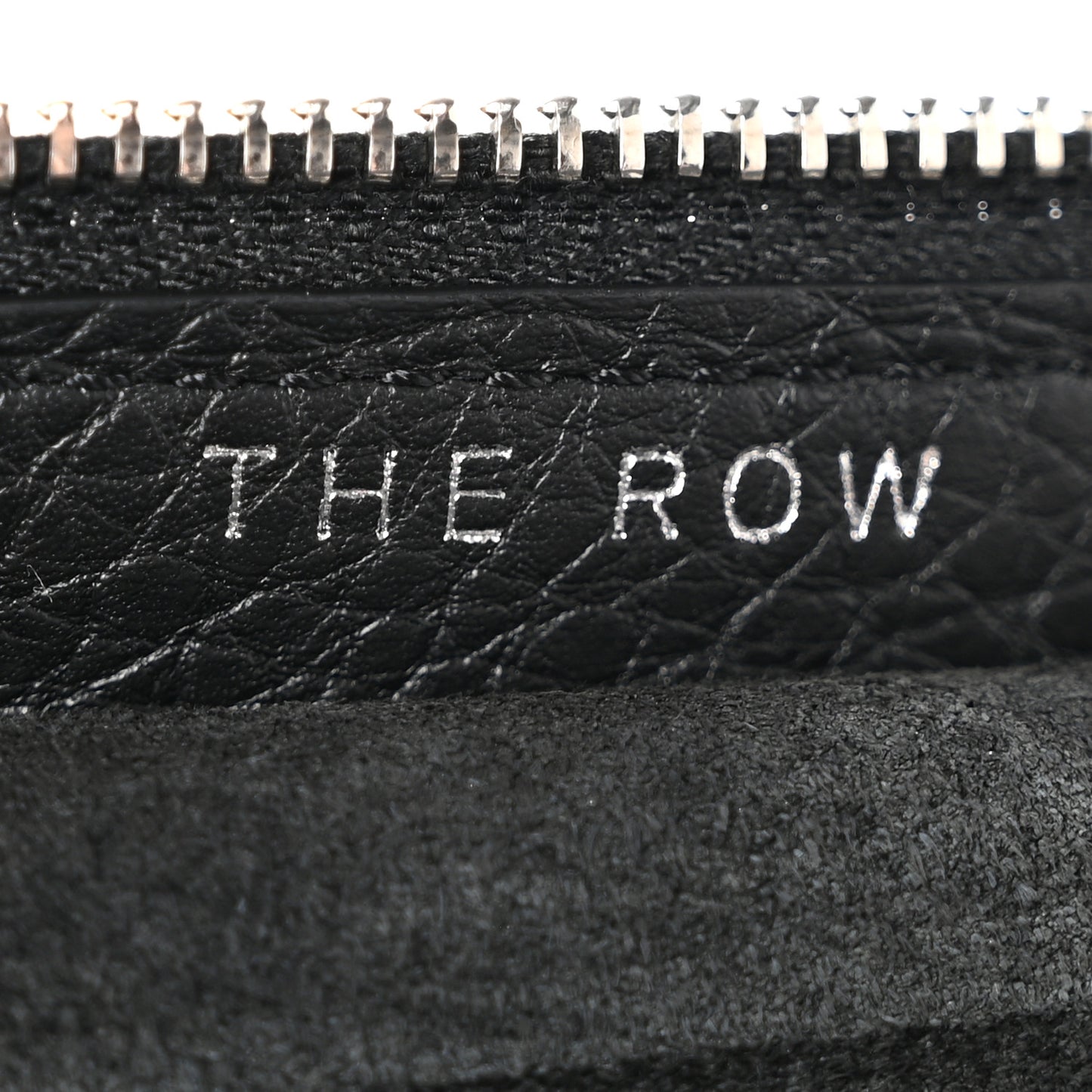 Grained Calfskin Large Slouchy Banana Bag Black