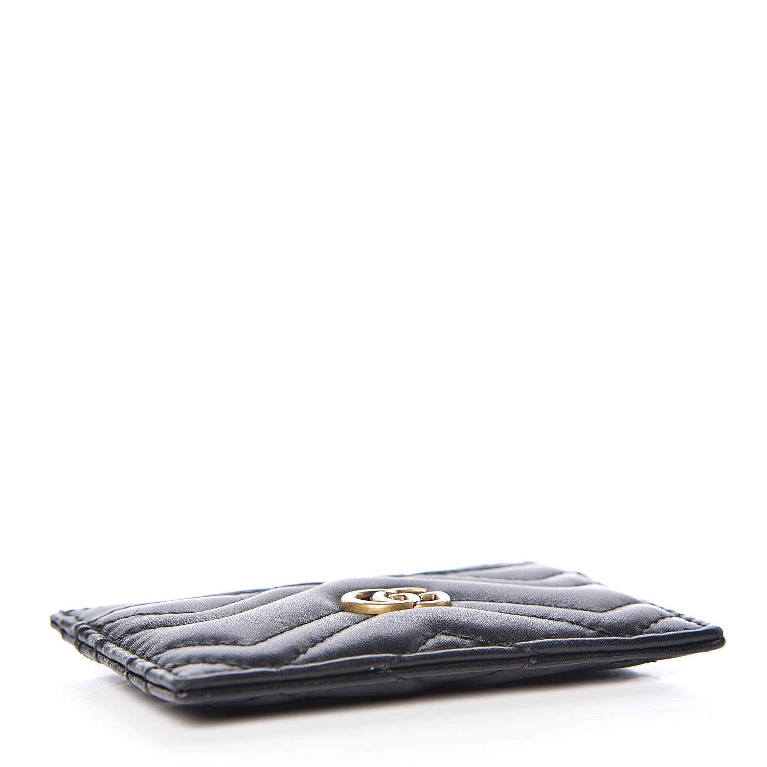 Gucci Calfskin Matelasse GG Marmont Card Holder Black 4 of 7