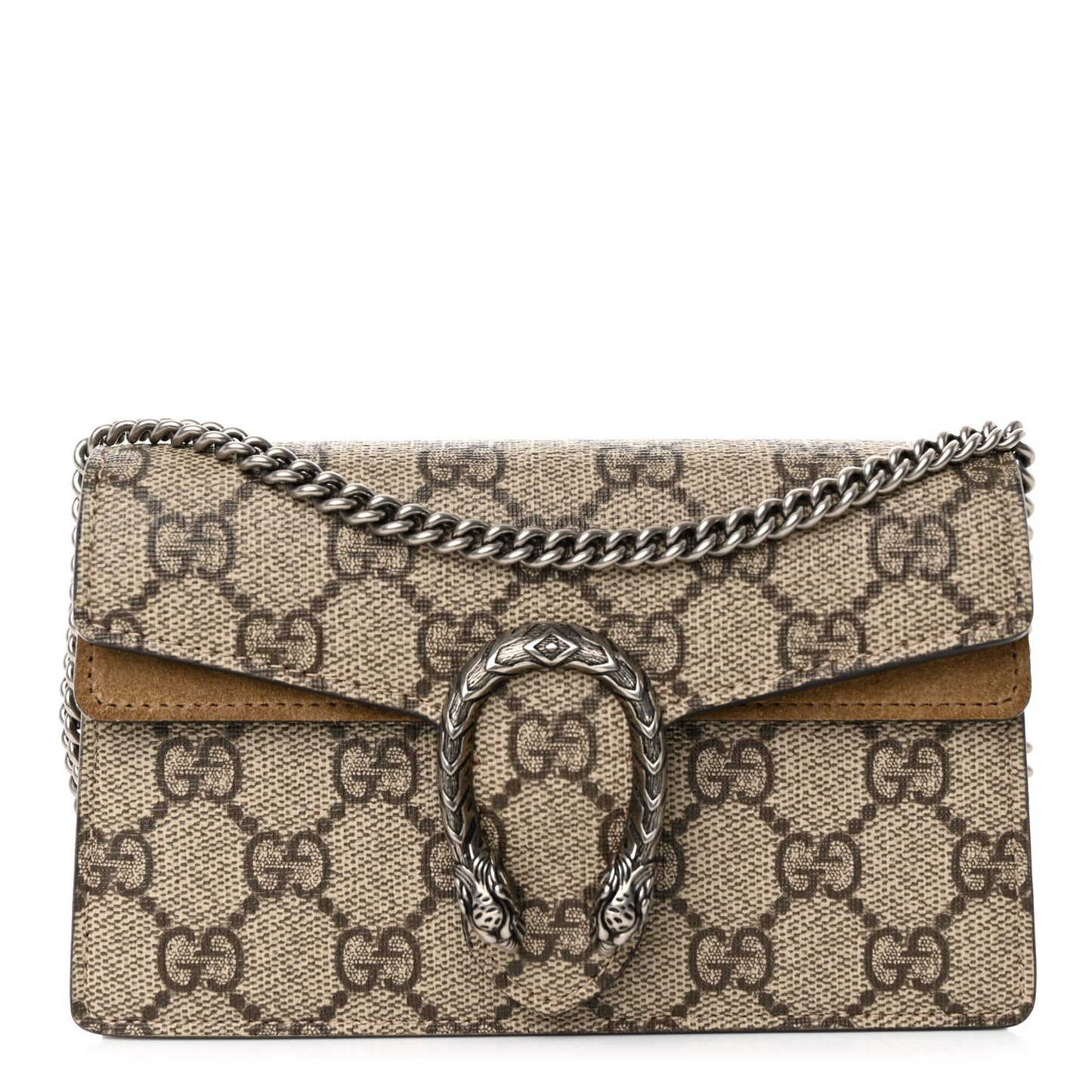 GG Supreme Monogram Super Mini Dionysus Shoulder Bag Taupe