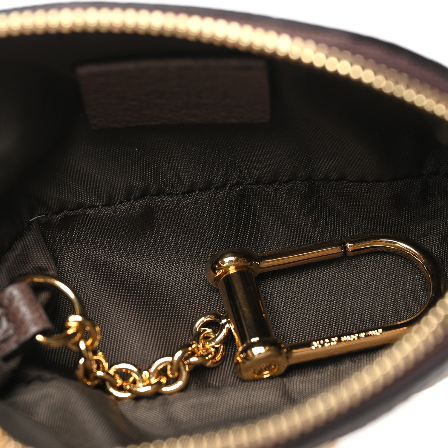 Gucci GG Supreme Monogram Web Ophidia Dome Key Pouch Beige New Acero 5 of 11