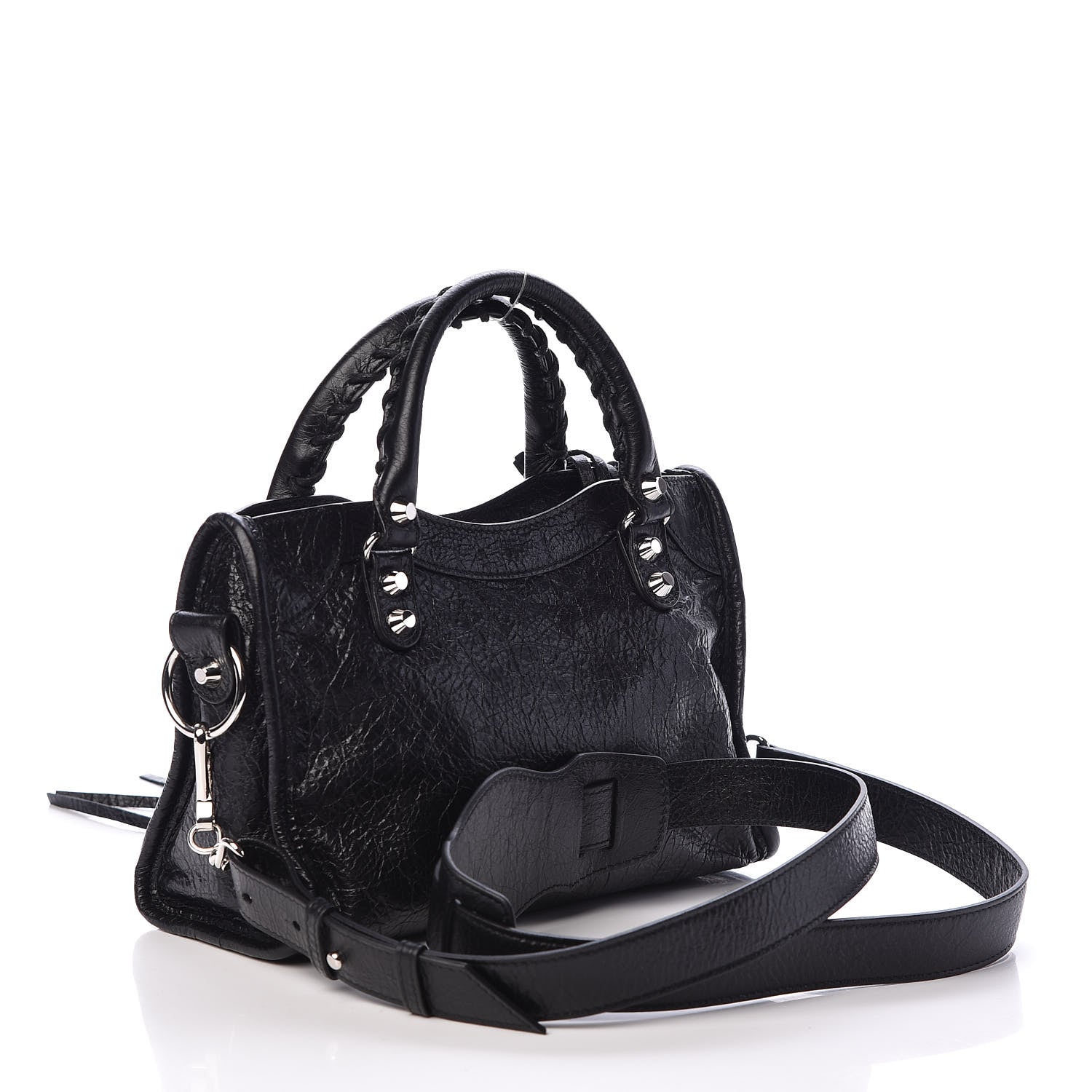 Balenciaga Agneau Classic Silver Hardware Mini City Black 3 of 9