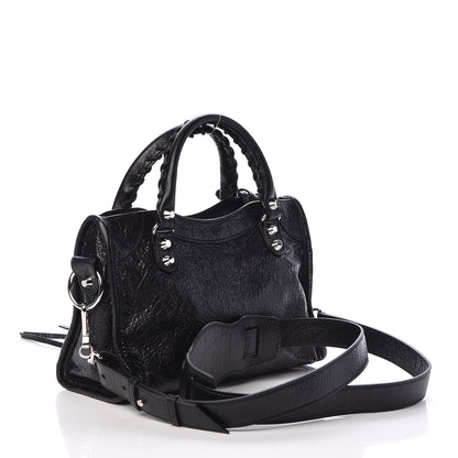 Balenciaga Agneau Classic Silver Hardware Mini City Black 3 of 9