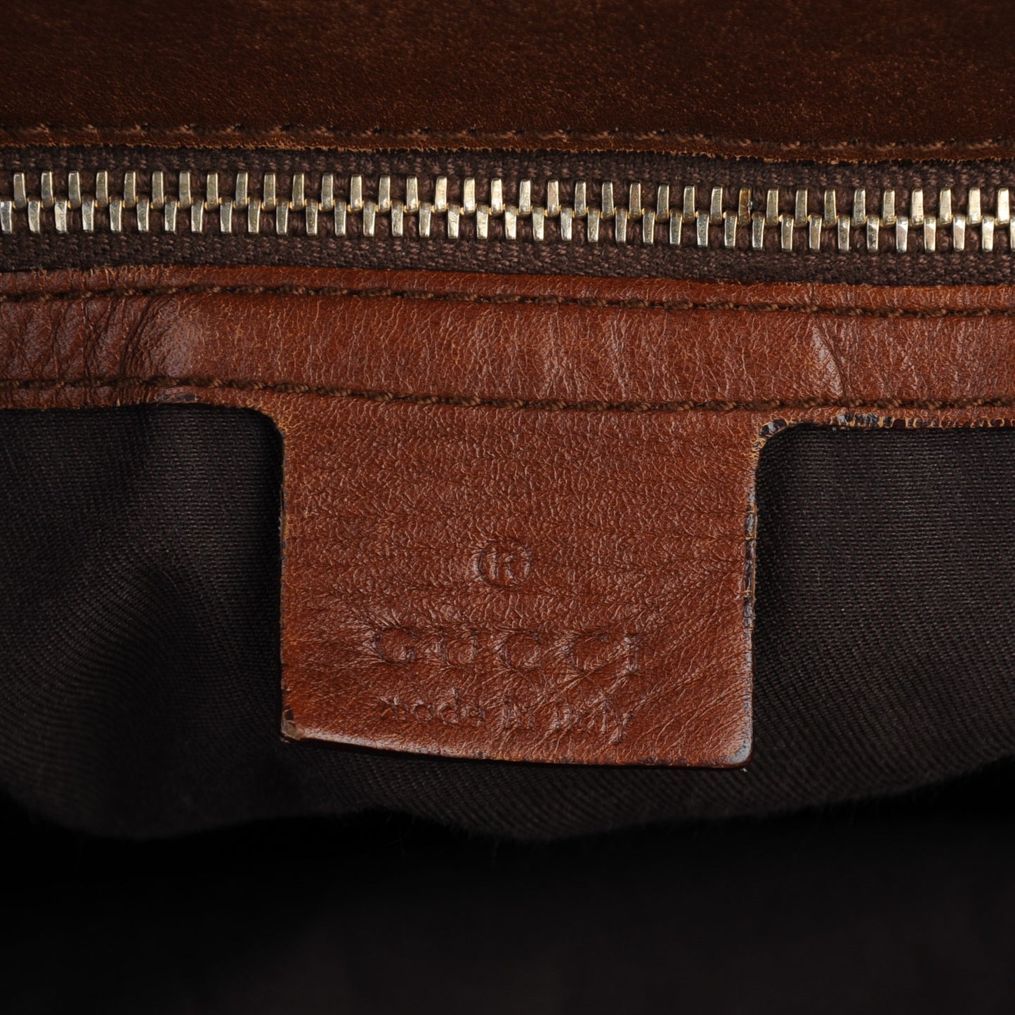 Calfskin Large Horsebit Chain Hobo Brown