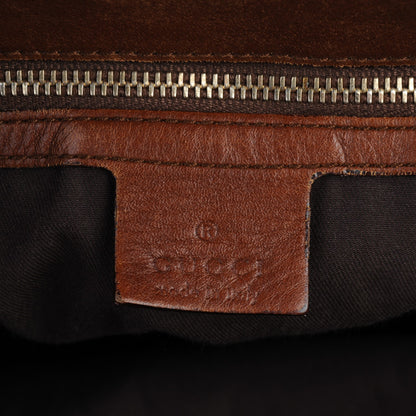Gucci Calfskin Large Horsebit Chain Hobo Brown 6 of 8