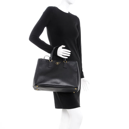 Prada Saffiano Large Galleria Double Zip Tote Black 9 of 15