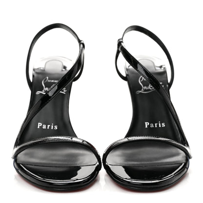 Christian Louboutin Patent Rosa Z 100 Sandals 35 Black 3 of 9