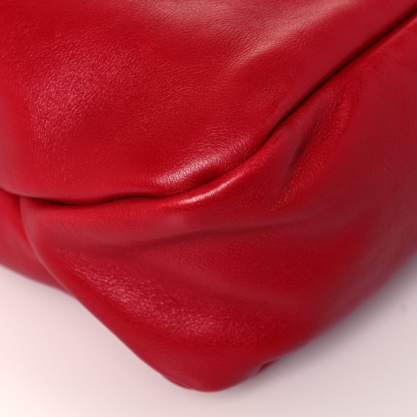 Calfskin Medium Horsebit Chain Hobo Red