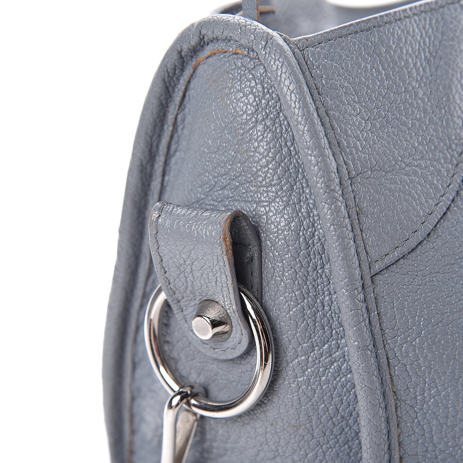 Balenciaga Chevre Silver Metallic Edge Hardware City Bleu Acier 25 of 27