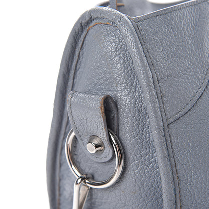 Balenciaga Chevre Silver Metallic Edge Hardware City Bleu Acier 25 of 27