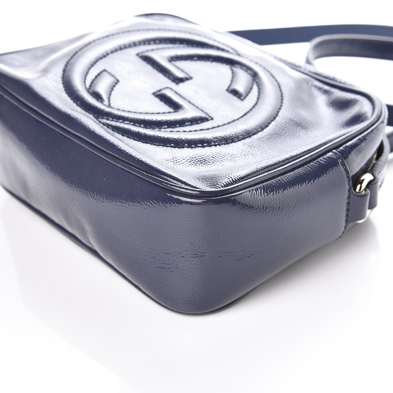Gucci Vernice Naplack Small Soho Disco Bag Uniform Blue 6 of 9