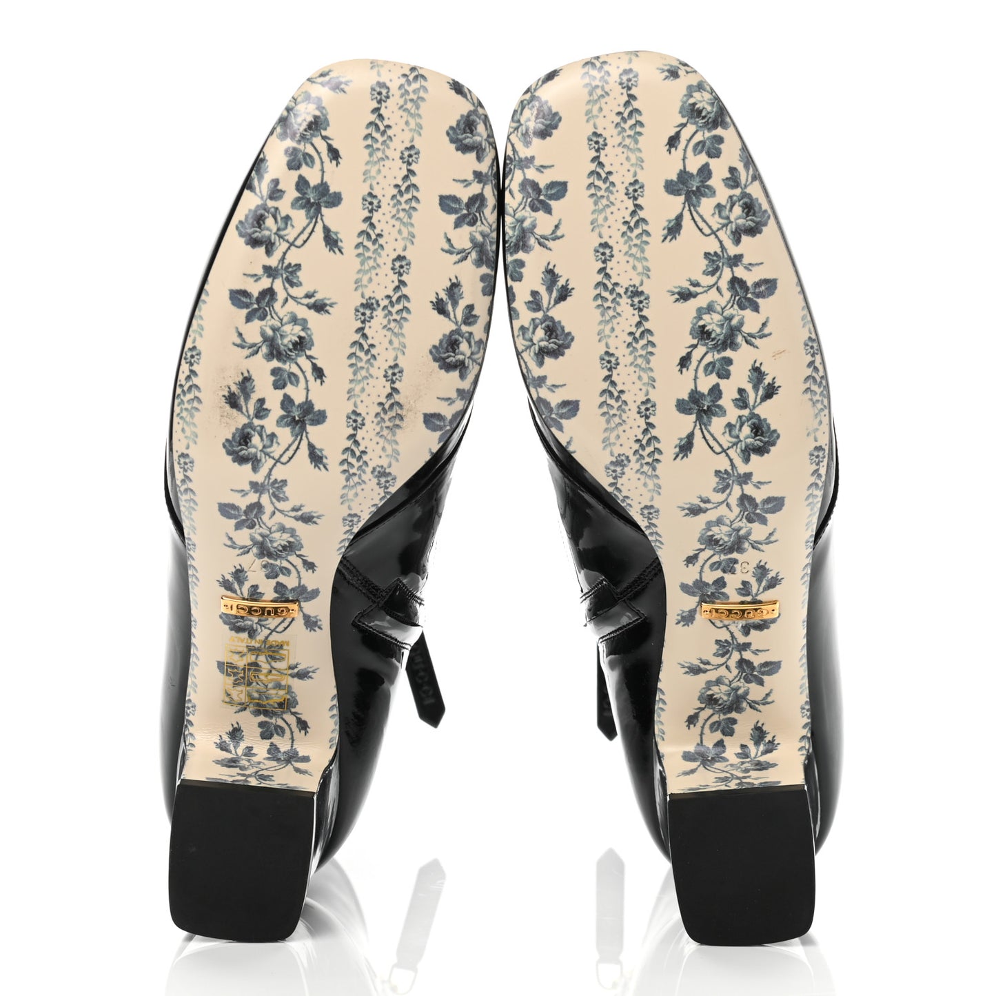 Vernice GG Victoire 55mm Ankle Boots 37 Black