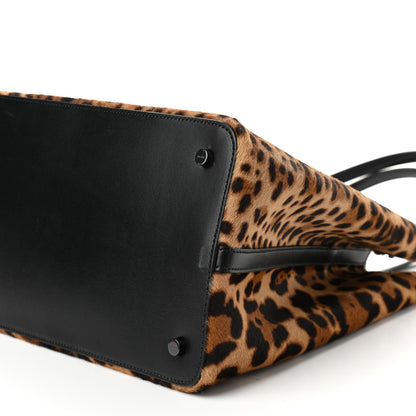 Alaia Faux Calf Hair Calfskin Leopard Print Mina 32 Bag Mordore Black 8 of 8