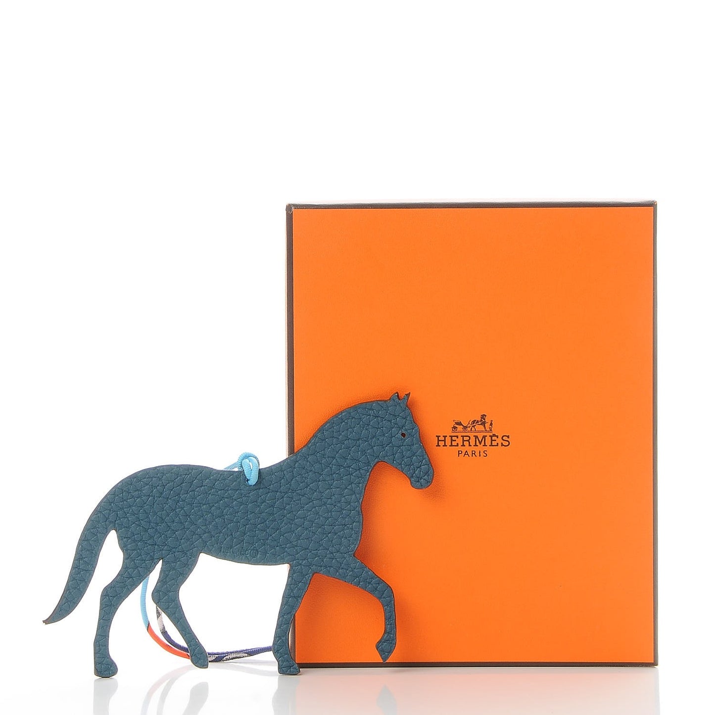 Grain d'H Togo Petit H Bag Charm Horse GM Colvert Sanguine